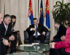 razgovori u Vladi- Potpredsednik Vlade, I.Dačić, Predsednik FIA., Ž.Tod,Generalni sekretar AMSS, A.Nikačević i Načelnik USP MUP Srbije, D.Simić