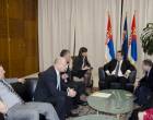 razgovori u Vladi- Potpredsednik Vlade, I.Dačić, Predsednik FIA., Ž.Tod,Generalni sekretar AMSS, A.Nikačević i Načelnik USP MUP Srbije, D.Simić