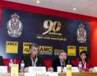 Generalni sekretar AMSS, Aleksandar Nikačević i predsednik FIA, Žan Tod obraćaju se novinarima